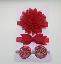 Load image into Gallery viewer, 3Pcs Baby Elastic flower headband  Infants accessories set photography