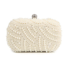 Load image into Gallery viewer, 100% Hand made Luxury Pearl Clutch bag