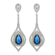 Load image into Gallery viewer, Luxurious and exaggerated pear-shaped zircon earrings, female/girl wedding party fashion jewelry.ER-217