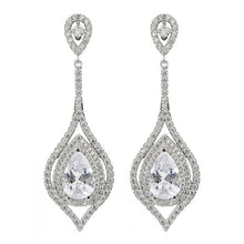 Load image into Gallery viewer, Luxurious and exaggerated pear-shaped zircon earrings, female/girl wedding party fashion jewelry.ER-217