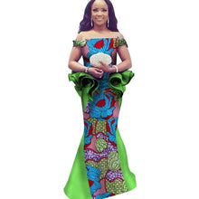 Load image into Gallery viewer, African Dress Dashiki Bazin Riche Dress Casual Summer Sleeveless Maxi Dress Print Dashiki Fabric Women African Clothing WY1566