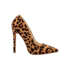 Load image into Gallery viewer, LALA IKAI High Heels Leopard Shoes Women Pumps Office Lady Pointed Toe Flock Sexy 12 cm Wedding Sapato Feminino 014C1722 -49