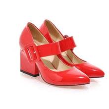 Load image into Gallery viewer, High Heels Shoes Women Mary Janes Shoes Thick High Heel Pumps