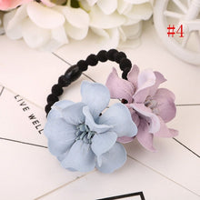 Load image into Gallery viewer, Korean Elastic Hair Ring Flower Hair Rubber bands Rope.