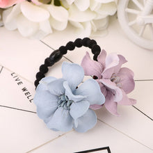 Load image into Gallery viewer, Korean Elastic Hair Ring Flower Hair Rubber bands Rope.