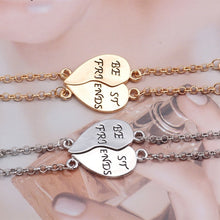 Load image into Gallery viewer, 2pcs/set Trendy Best Friends Bracelet Gold Silver Puzzle Love Heart Bracelets