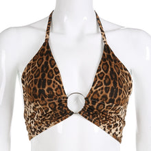 Load image into Gallery viewer, Cryptographic sexy leopard print bralette tank crop top