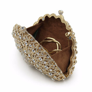 Luxury Crystal Women Handbag Handmade Peacock Women Evening Clutch Bags  Fashion Rhinestone Diamond Wedding Bridal Handbag