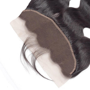 Allrun Body Wave Bundles With Frontal with Brazilian Hair Weave Bundles Non Remy Human Hair Bundles With Closure Hair Extensions