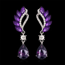 Load image into Gallery viewer, Women Wedding Jewerly Silver Plated Full Rhinestone Crystal Earring