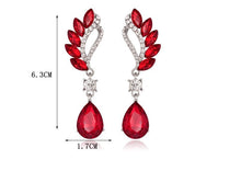 Load image into Gallery viewer, Women Wedding Jewerly Silver Plated Full Rhinestone Crystal Earring