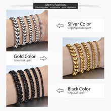 Load image into Gallery viewer, Bracelet for Men Women Curb Cuban Link Chain Stainless Steel