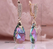 Load image into Gallery viewer, AB Gradient Austria Crystal Long Earrings