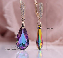 Load image into Gallery viewer, AB Gradient Austria Crystal Long Earrings