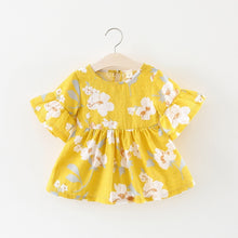 Load image into Gallery viewer, BNWIGE 0-24M Casual Summer Baby Girl Dress Cotton Print Floral Bow Infant Girl