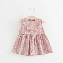 Load image into Gallery viewer, BNWIGE 0-24M Casual Summer Baby Girl Dress Cotton Print Floral Bow Infant Girl