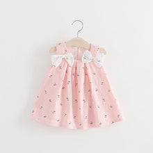 Load image into Gallery viewer, BNWIGE 0-24M Casual Summer Baby Girl Dress Cotton Print Floral Bow Infant Girl