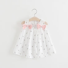 Load image into Gallery viewer, BNWIGE 0-24M Casual Summer Baby Girl Dress Cotton Print Floral Bow Infant Girl