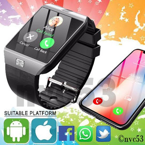 Bluetooth Smart Watch Mens Sports Smartwatch DZ09 Android Phone Call Relogio 2G GSM SIM TF Card Camera for Phone PK GT08 A1