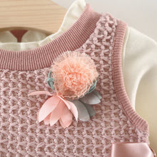 Load image into Gallery viewer, 2pc knitted dresses newborn body clothes toddler baby clothing 0-24m