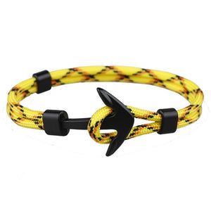 HOMOD 2019 Hot Stainless Steel Anchor Bracelets Men Nautical Survival Rope Chain