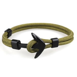 HOMOD 2019 Hot Stainless Steel Anchor Bracelets Men Nautical Survival Rope Chain