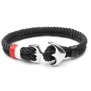 HOMOD 2019 Hot Stainless Steel Anchor Bracelets Men Nautical Survival Rope Chain