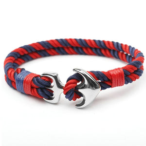 HOMOD 2019 Hot Stainless Steel Anchor Bracelets Men Nautical Survival Rope Chain