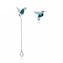 Load image into Gallery viewer, Silver loved earrings Crystals from Austrian Pearl Women