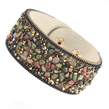 Load image into Gallery viewer, Stone Beacelets For Women Wrap Cuff Slake Leather Bracelets