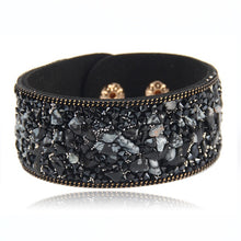 Load image into Gallery viewer, Stone Beacelets For Women Wrap Cuff Slake Leather Bracelets