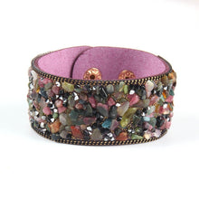 Load image into Gallery viewer, Stone Beacelets For Women Wrap Cuff Slake Leather Bracelets