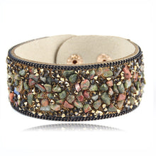 Load image into Gallery viewer, Stone Beacelets For Women Wrap Cuff Slake Leather Bracelets