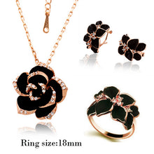 Load image into Gallery viewer, Rose Flower Enamel Jewelry Set