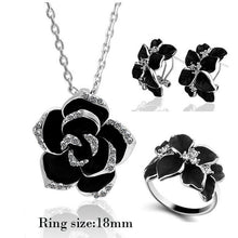 Load image into Gallery viewer, Rose Flower Enamel Jewelry Set