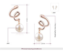 Load image into Gallery viewer, Women Simple Rose Gold Plated Single Pearl design jewelry set