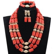 Load image into Gallery viewer, Traditional Coral Beads Jewelry Set