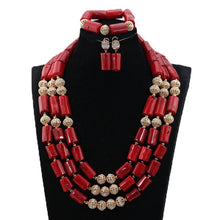 Load image into Gallery viewer, Traditional Coral Beads Jewelry Set