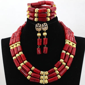 Traditional Coral Beads Jewelry Set