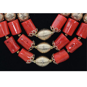 Traditional Coral Beads Jewelry Set