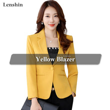 Load image into Gallery viewer, Lenshin High-quality Blazer Straight and Smooth Jacket Office Lady Style Coat Business Formal Wear Candy Color Heavy Tops