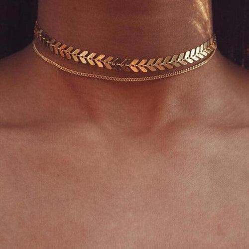 Multi Arrow Choker Necklace