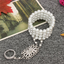 Load image into Gallery viewer, Lesov 2pcs Retro Rhinestone Princess Hair Accessories 1920s Headband Bracelet Ring Set Great Gatsby Headpiece Flapper Headwear