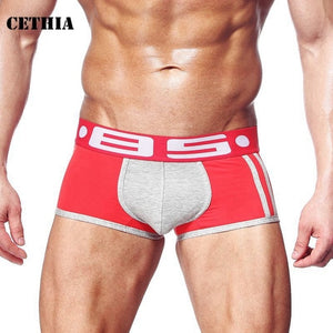 Men Boxer Trunks Gay Penis Pouch Home Sleepwear