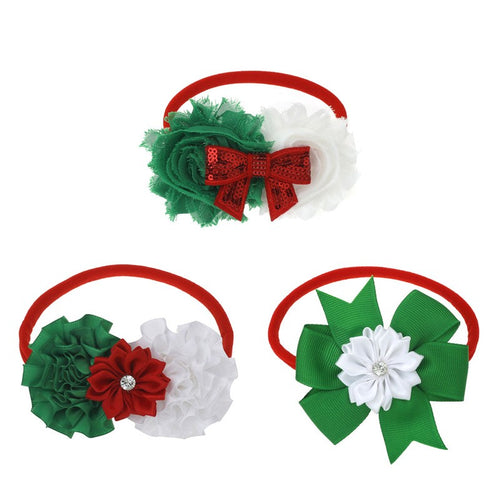 3pcs Baby Girl Bowknot Flower Headband with Sequin.