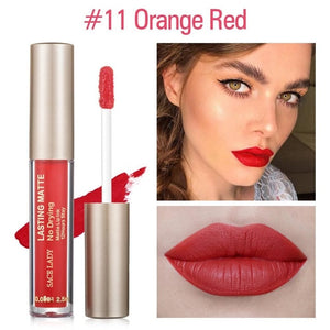 SACE LADY Matte Lipstick Makeup 23 Color Liquid Lipstick Red Nude Lip