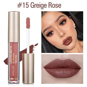 SACE LADY Matte Lipstick Makeup 23 Color Liquid Lipstick Red Nude Lip