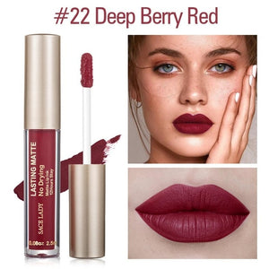 SACE LADY Matte Lipstick Makeup 23 Color Liquid Lipstick Red Nude Lip