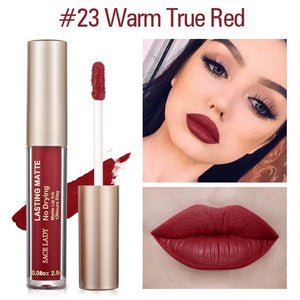 SACE LADY Matte Lipstick Makeup 23 Color Liquid Lipstick Red Nude Lip