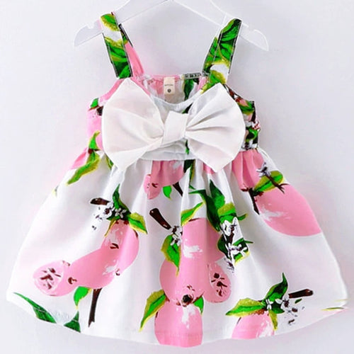 Sleeveless Big Bow Cute Multi color Summer New Girl Clothes Stripes